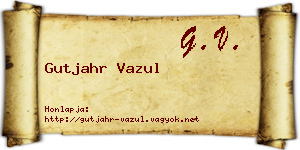 Gutjahr Vazul névjegykártya